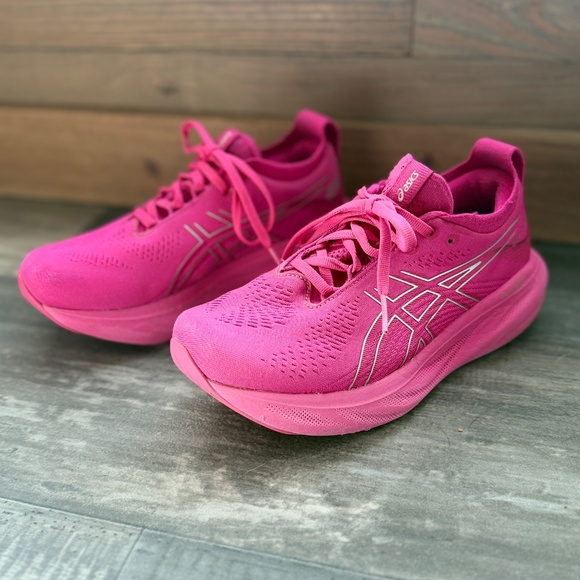 Asics Gel Nimbus 25 Women's Running Shoes Pink Rave Sz 6 - Picture 3 of 4